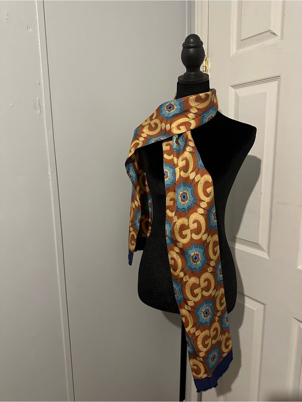 Gucci 100th Anniversary Limited Ed Silk Scarf -Multi-Color Kaleidoscope Monogram